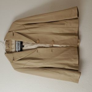Beige Leather Jacket